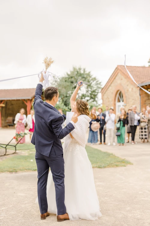 événement robe bonheur mariage beige